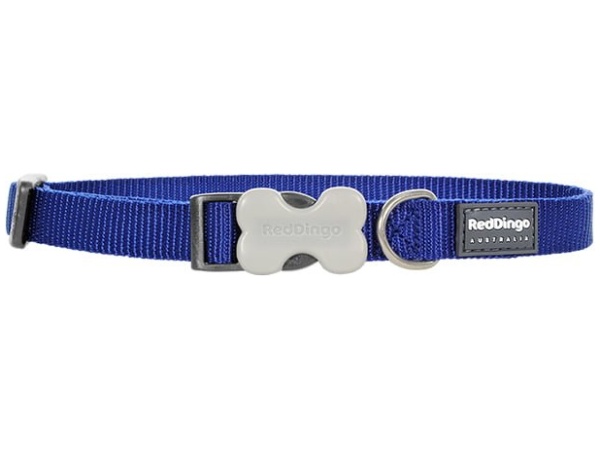 Red Dingo Halsband, klassisch blau, 24-36cm/15mm