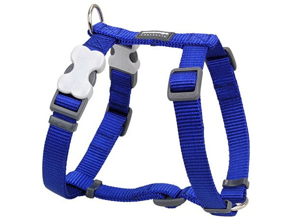 Rotes Dingo-Geschirr, klassisch blau, 36-59cm/20mm