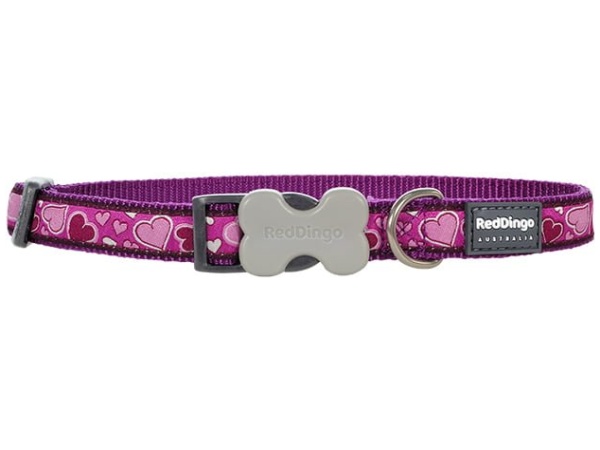Red Dingo Halsband, b-love lila, 31-47cm/20mm