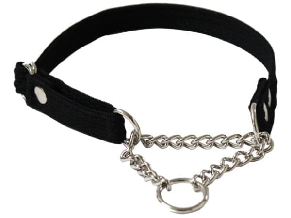 Fenriz Halsband mit Kette, 30-50cm/20mm, schwarz