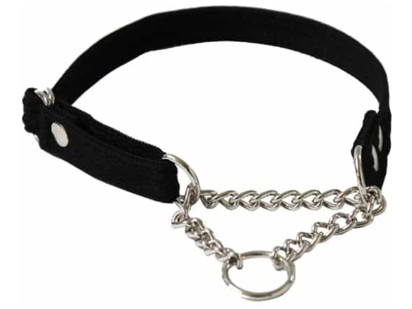 Fenriz Halsband mit Kette, 40-60cm/20mm, schwarz