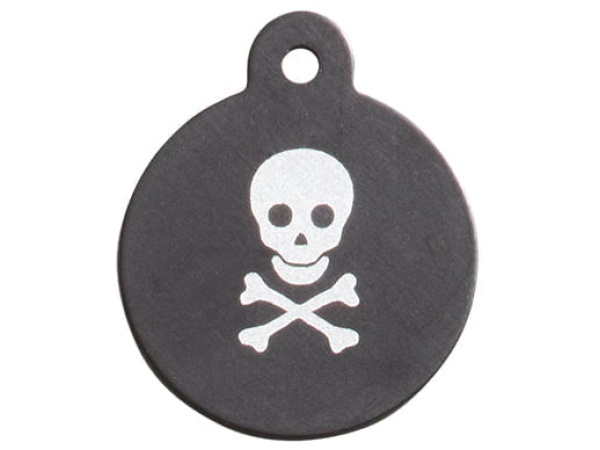 iMARC Black Circle, Pirate Style Skull & Crossbones