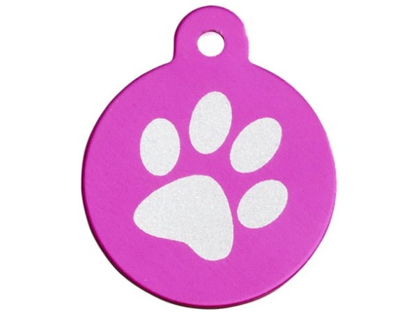 iMARC cirkel single paw print, pink