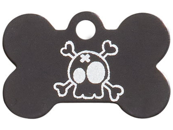 iMARC Small Black Bone, Cartoon Style Skull & Crossbones