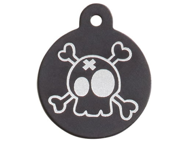 iMARC Black Circle, Cartoon Style Skull & Crossbones