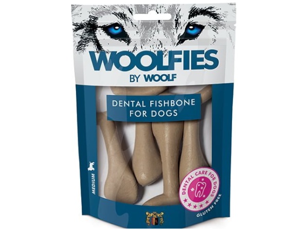 Woolfies Dental Fishbone Medium 200g