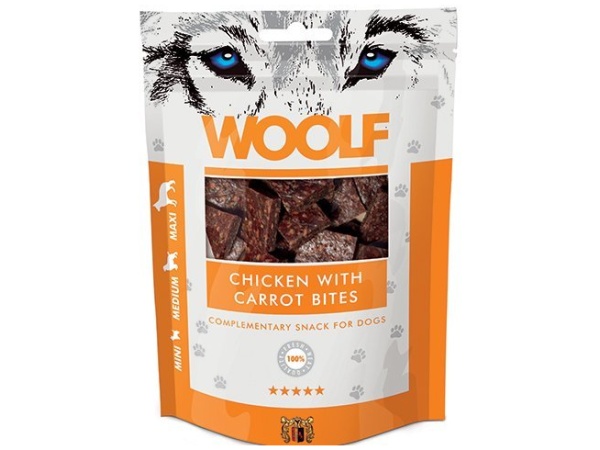 Woolf Chicken with Carrots Bites 100g