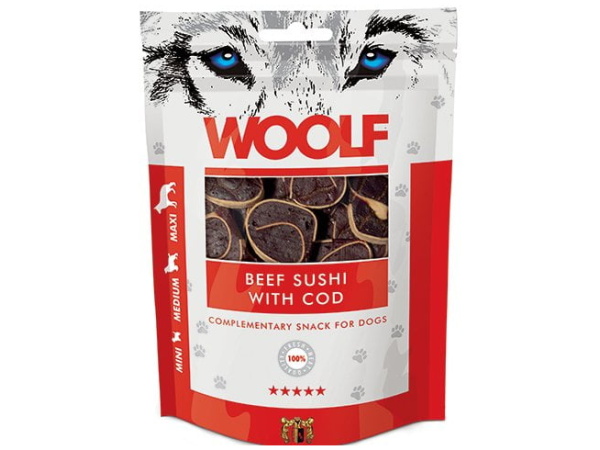 Woolf Beef Sushi with Cod 100g