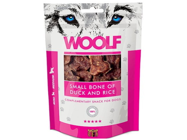 Woolf Small Bone of Duck and Rice 100g