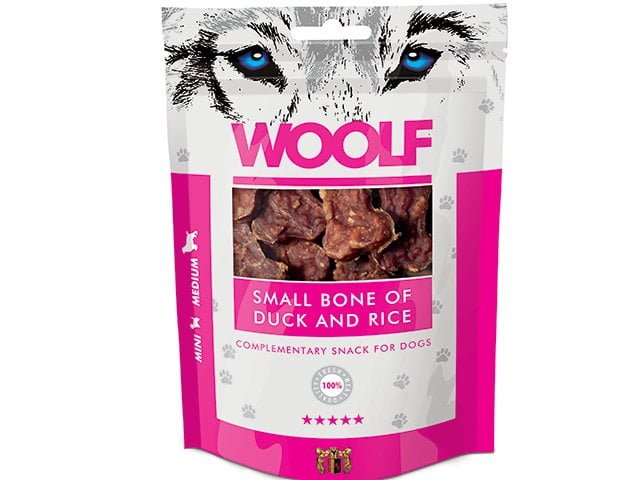 Woolf Small Bone of Duck and Rice 100g