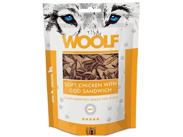 Woolf Soft Chicken with Cod Sandwich 100g