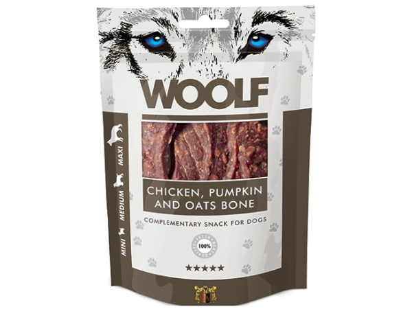 Woolf Chicken Pumpking & Oats Bone 100g