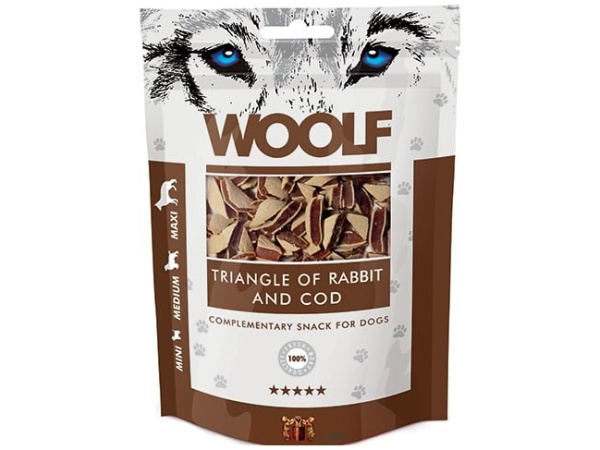 Woolf Rabbit & Cod Triangle 100g