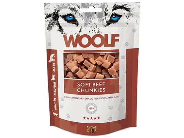 Woolf Soft Beef Chunkies 100g