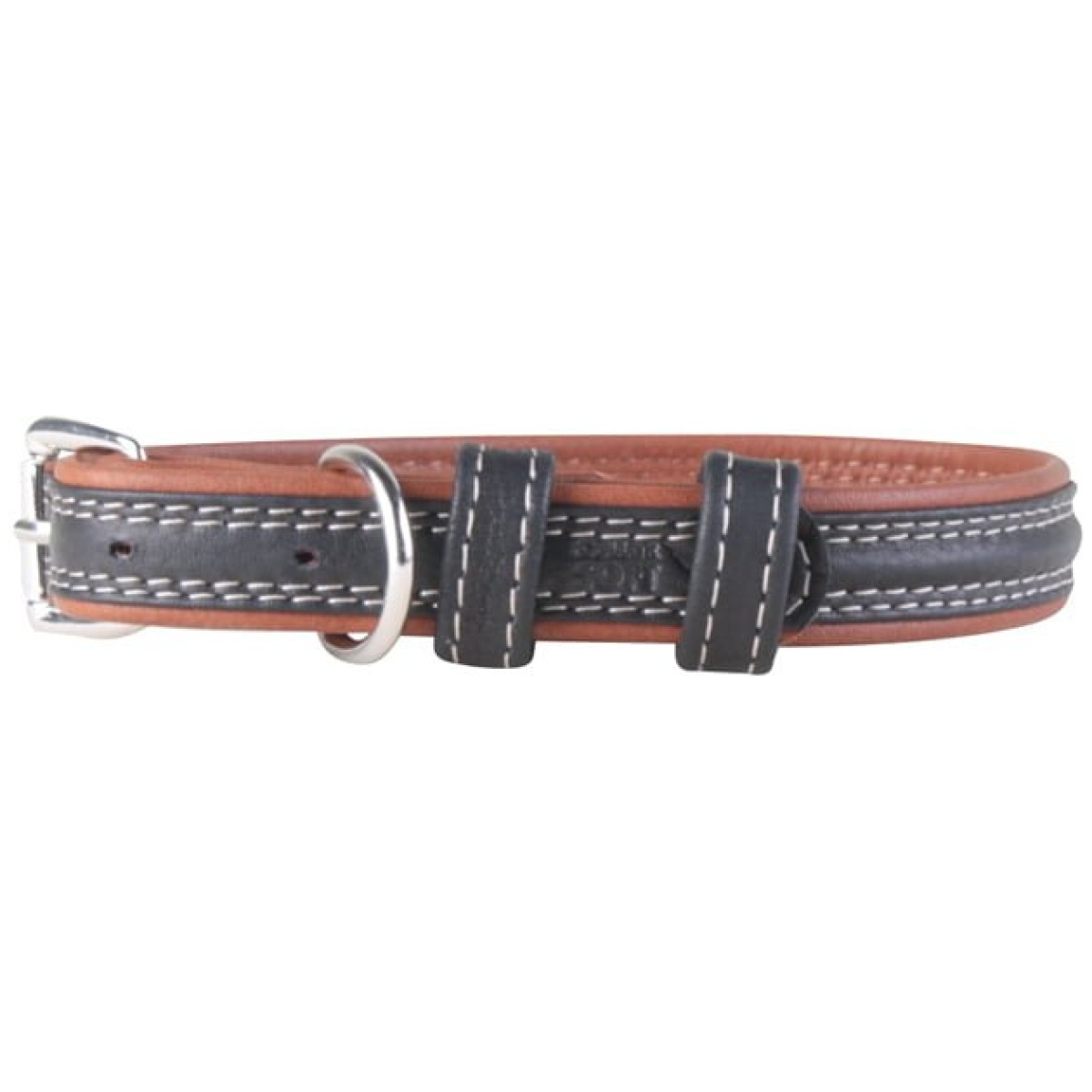Soft leather necklace, 30-39cm / 20mm, black