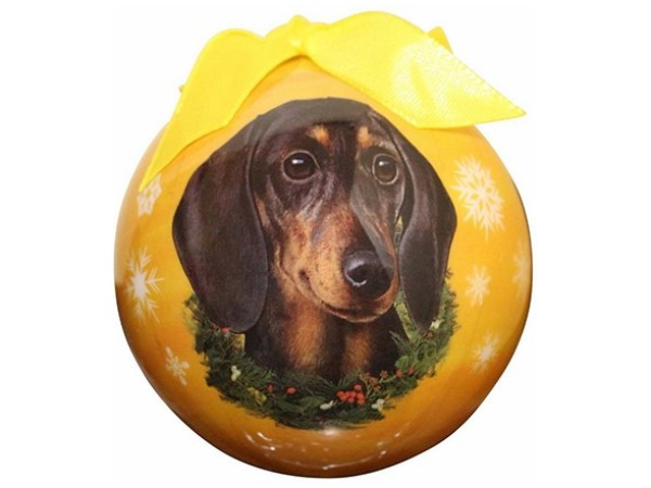 Christmas ornament, Gravhund, sort