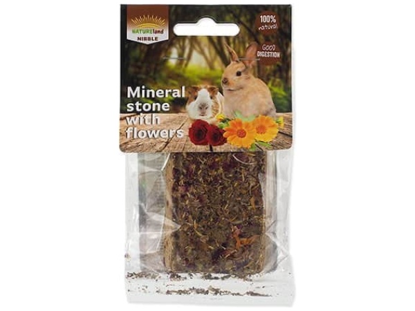 Nature Land NIBBLE mineral sten med blomster, 100g