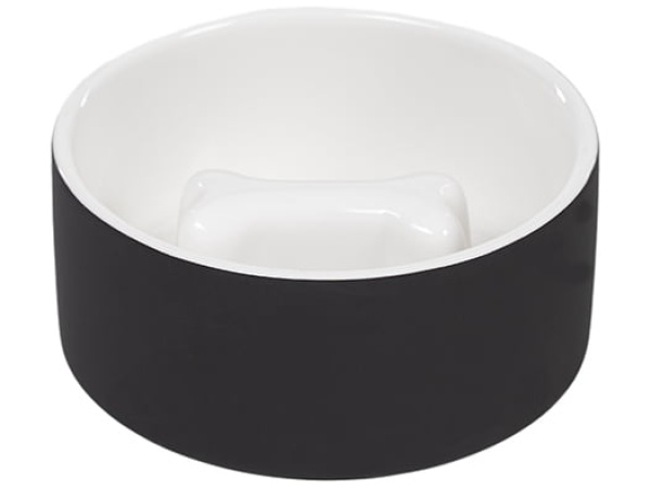 Paikka Slow Feed Keramikschüssel, schwarz, M (0,75l)