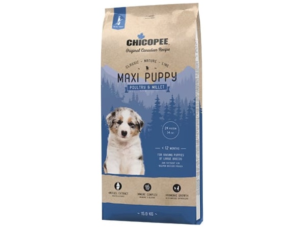 Chicopee CNL Maxi Puppy Kylling & Hirse, 15kg