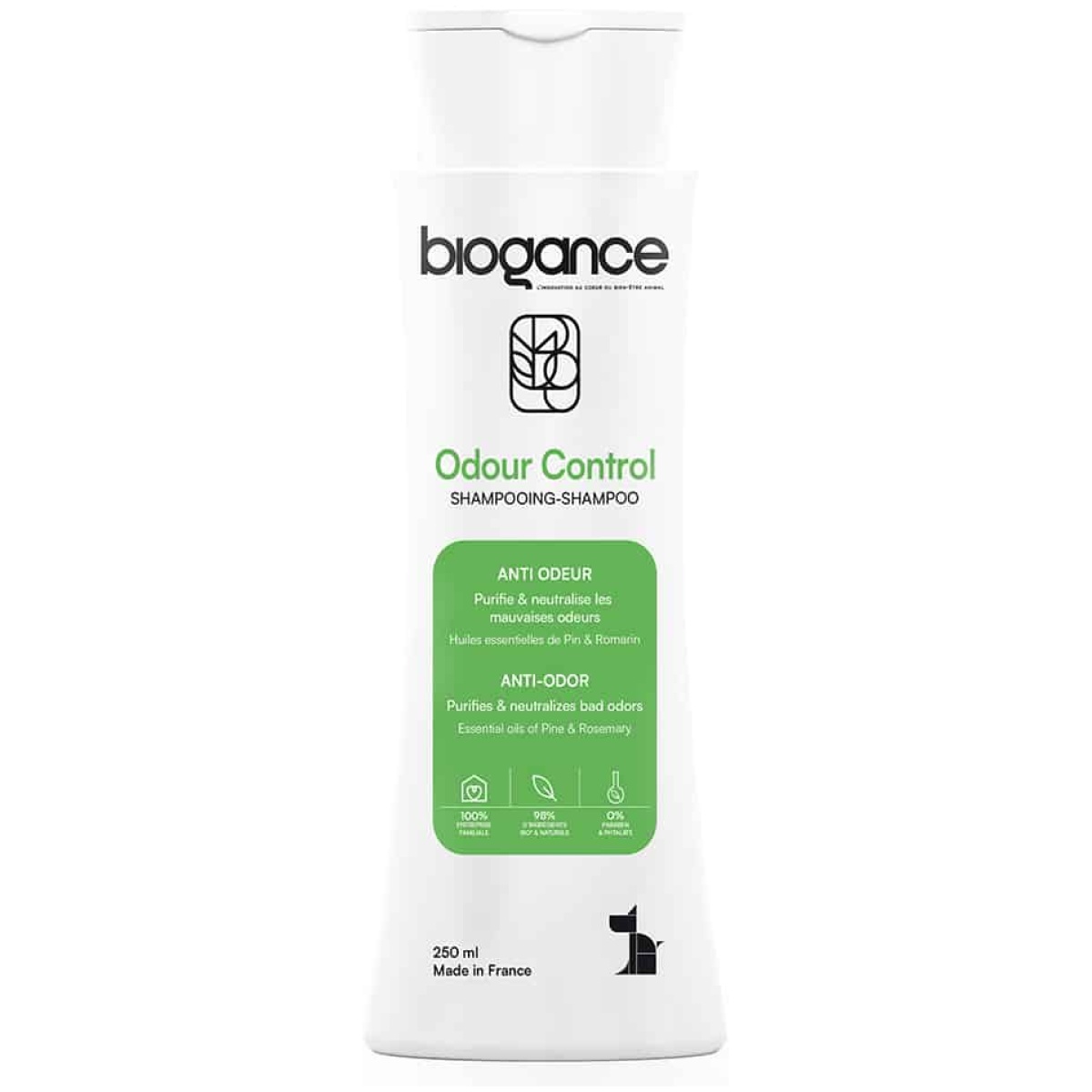 Biogance Dog Odour Control shampoo, 250ml