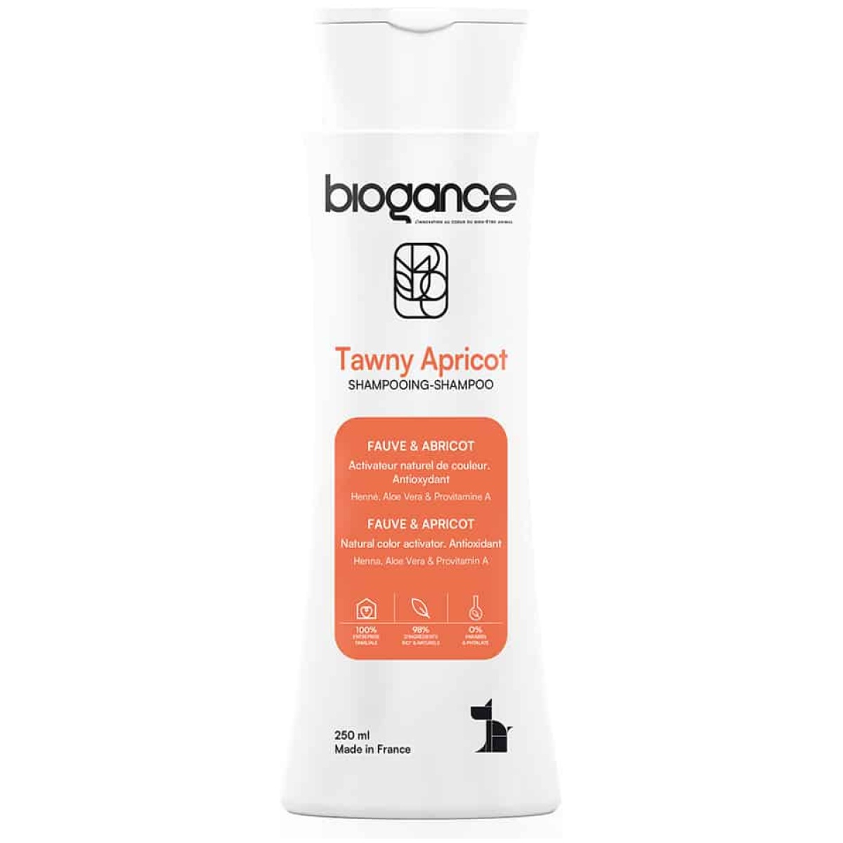 Biogance Dog Tawny Apricot shampoo, 250ml