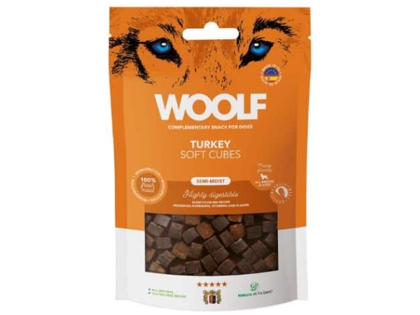 Woolf Soft Cubes Turkey, 100g