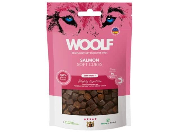 Woolf Soft Cubes Salmon, 100g