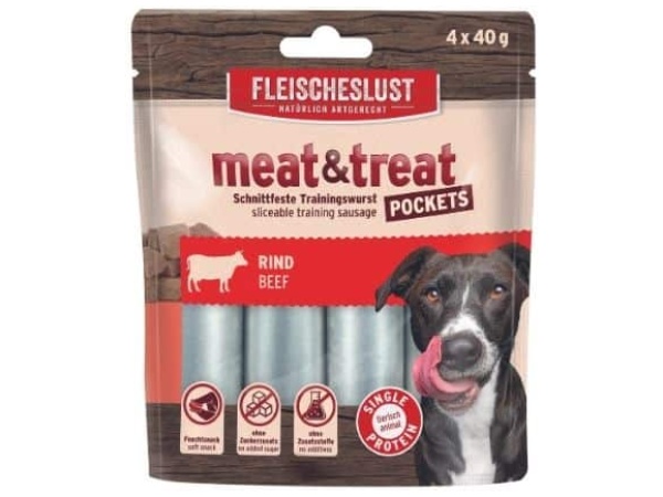 Meat & Treat pocket okse, 4x40g