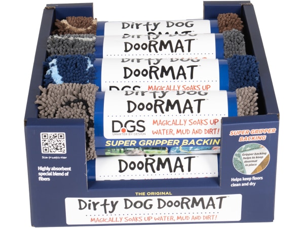 Dirty Dog Doormat Display, Large, 8 stk.