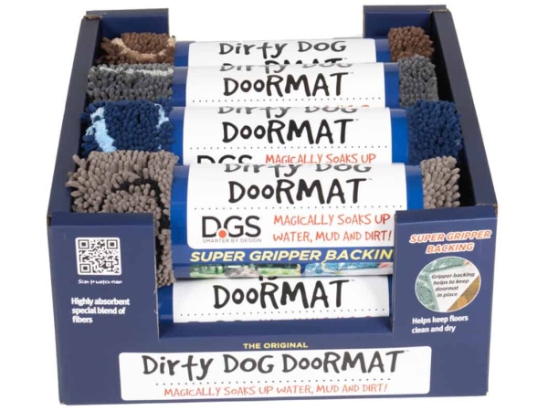 Espositore per zerbini Dirty Dog, grande, 8 pezzi.