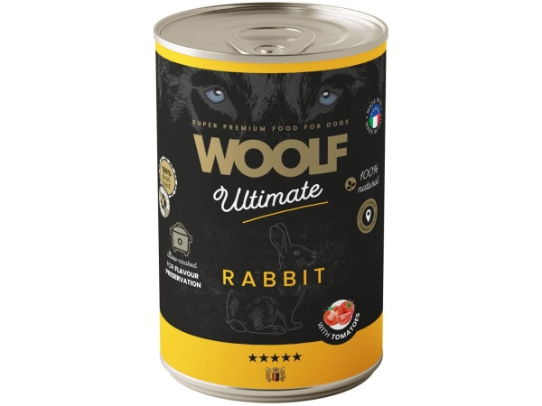 Woolf Ultimate Vådfoder, Rabbit with Tomato, 400g