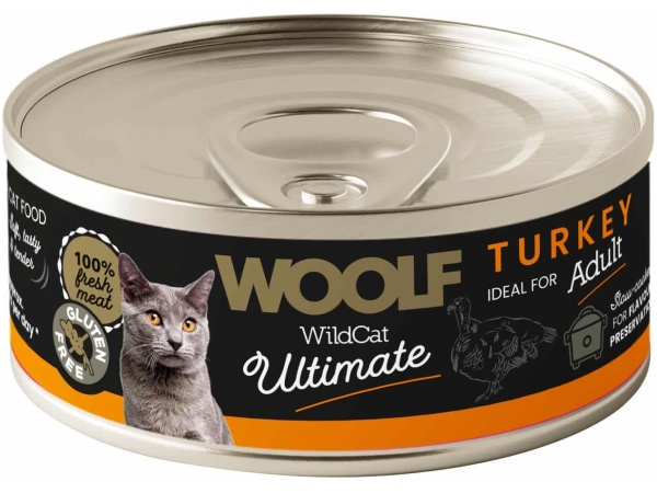 Woolf WildCat Ultimate Vådfoder, Turkey, 85g