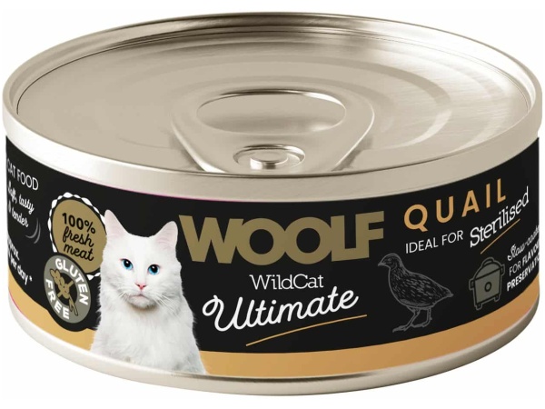 Woolf WildCat Ultimate Wet Food, Quaglia, 85g