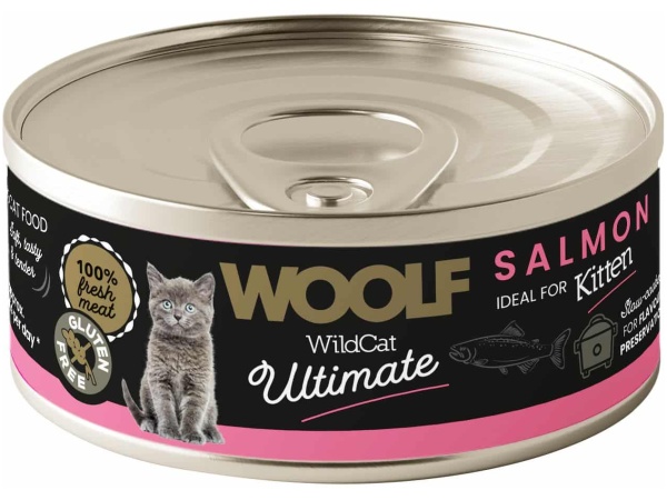 Woolf WildCat Ultimate Vådfoder Kitten, Salmon, 85g