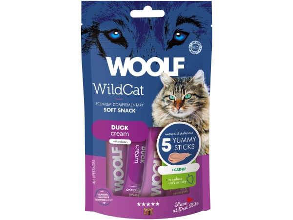 Woolf Wildkatzencreme 5 Stück, Ente + Katzenminze