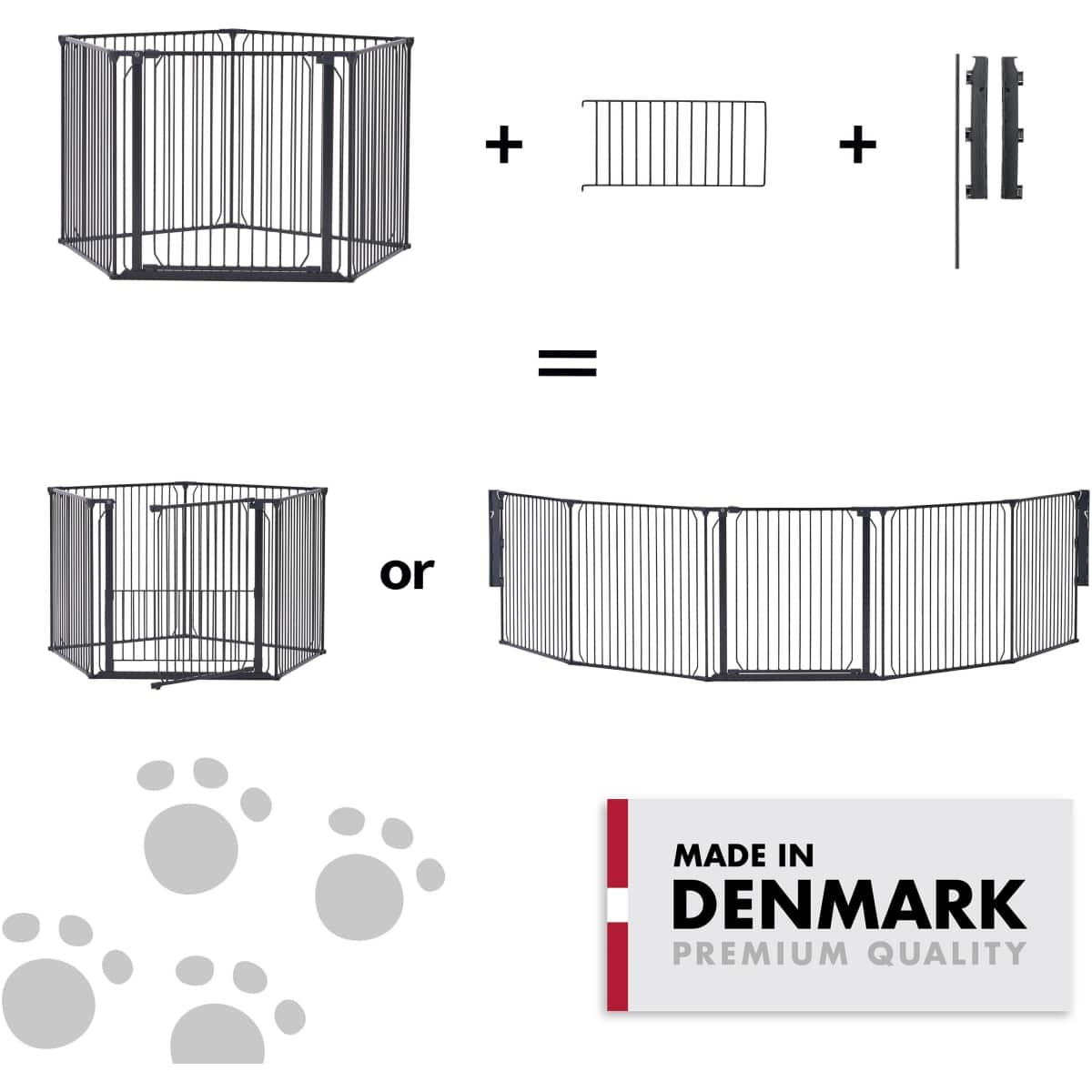 DogSpace King Mommy+ Supreme PuppyStay Pen / Room, Black - Image 2