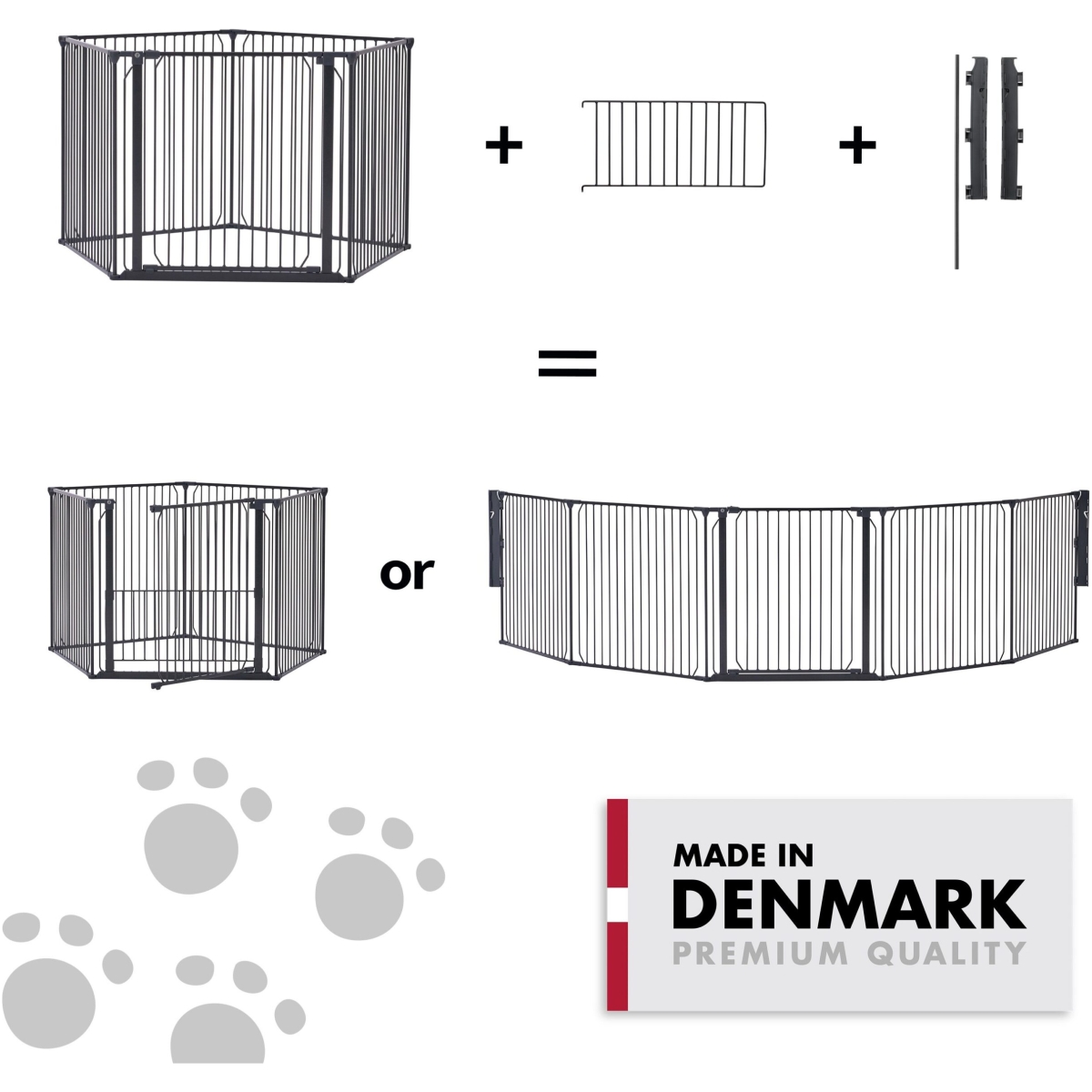 DogSpace King Mommy+ Supreme PuppyStay Pen / Room, Black - Image 2