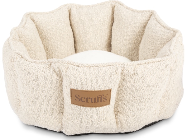 Scruffs Boucle Katte seng, 45cm, Ivory