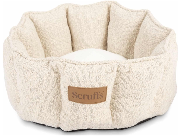 Lettino per gatti Scruffs Boucle, 45 cm, avorio