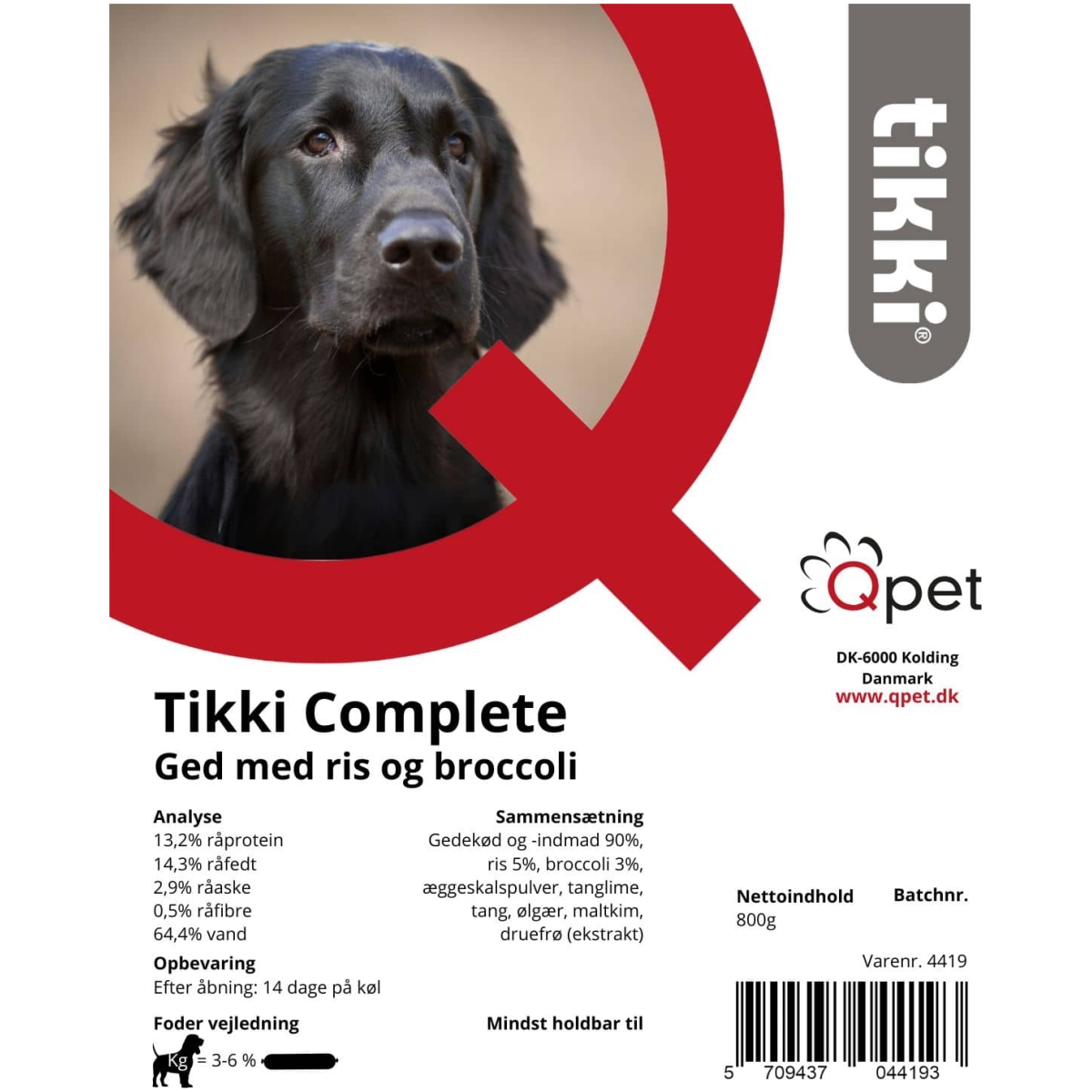 Tikki Complete, Ziege mit Reis und Brokkoli, 800g – Bild 2