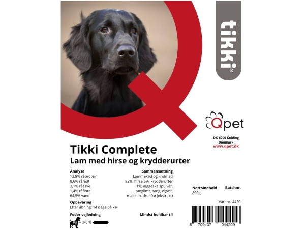 Tikki Complete, Agnello con miglio ed erbe, 800g