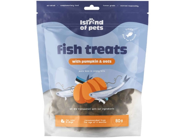 Island of Pets, Fisch-Leckerbissen mit Kürbis und Hafer