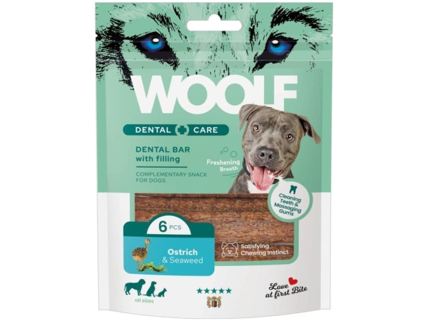 WOOLF Dental Care Ostrich And Seaweed Bar 108g