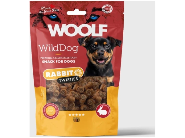 Woolf WildDog Rabbit & Cod Twisties 100g