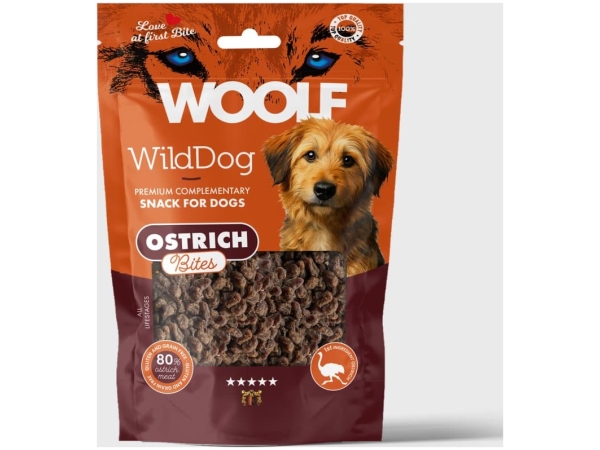 Woolf WildDog Soft Ostrich Bites 100g
