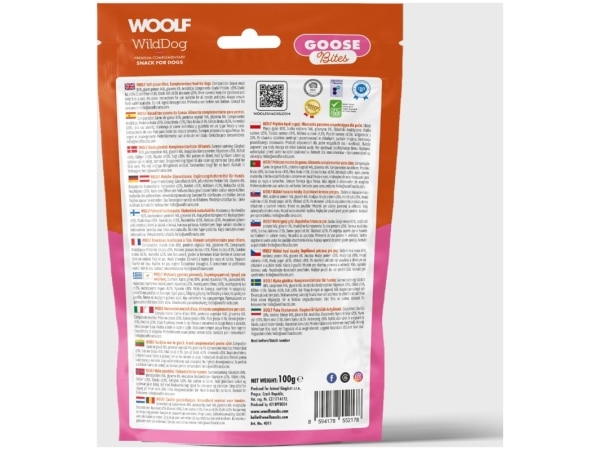 Woolf WOOLF WildDog Soft Goose Bites 100g
