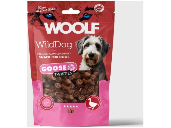 Woolf WildDog Goose & Cod Twisties 100g