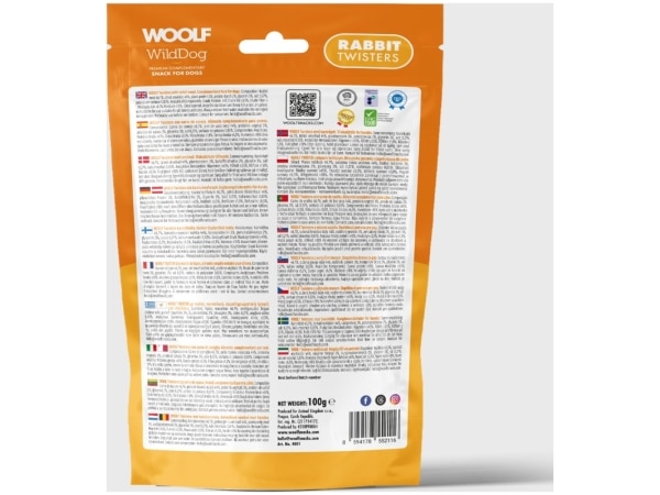 Woolf WildDog Rabbit Twister 100g